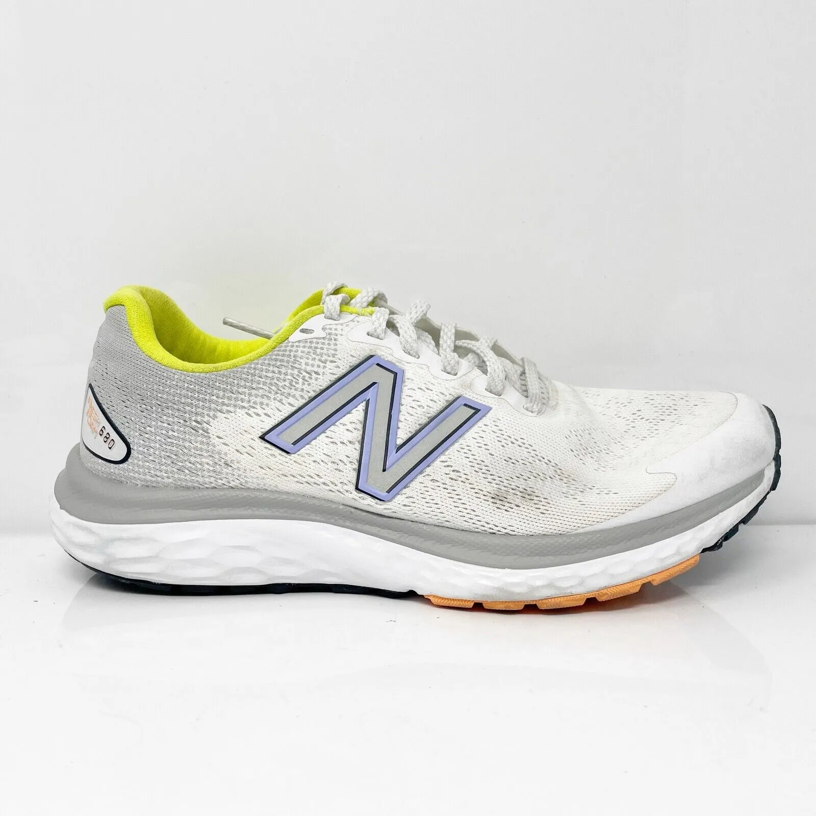 New Balance Womens Fresh Foam 680 V7 W680CH7 White Running Shoes Sneakers Sz 8 B