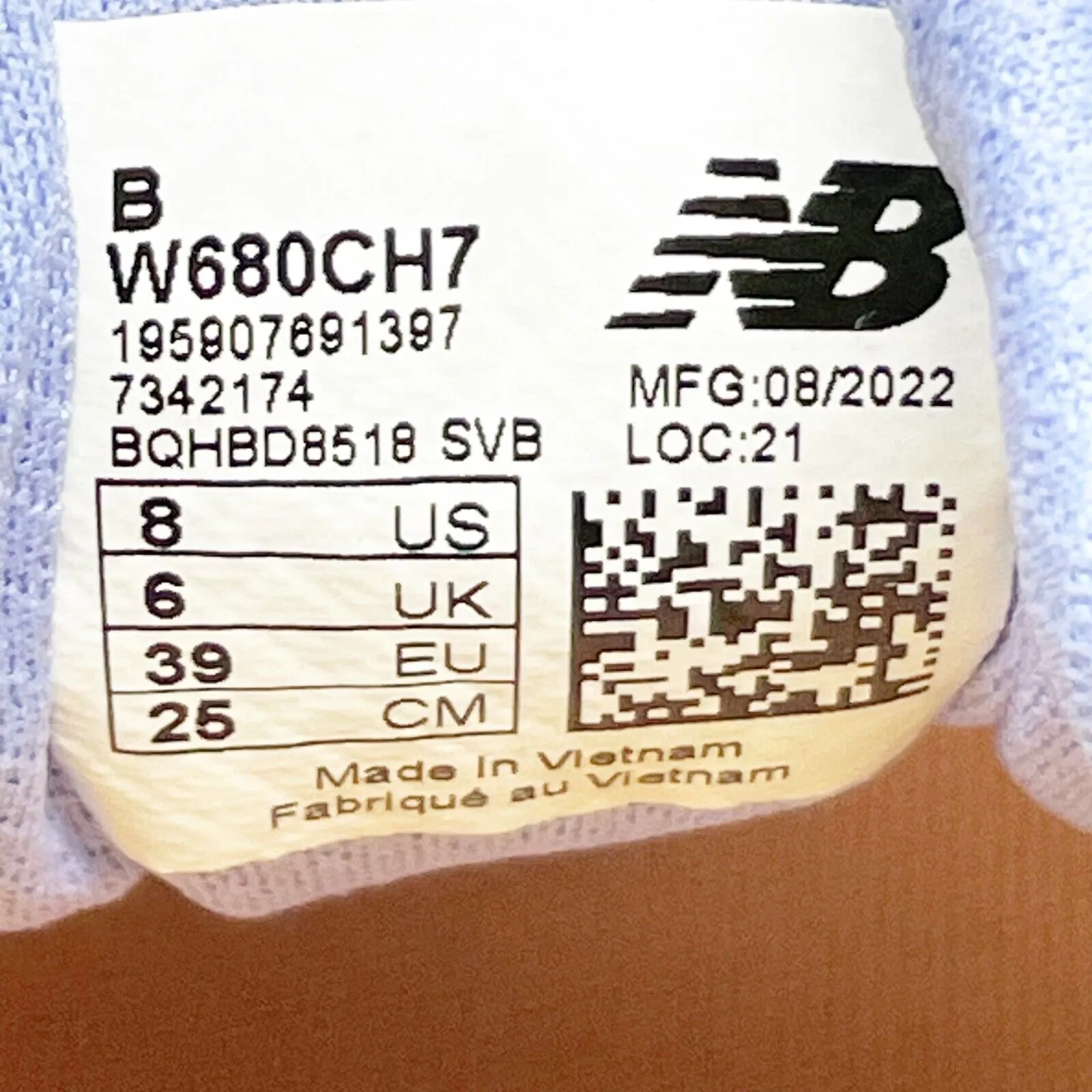 New Balance Womens Fresh Foam 680 V7 W680CH7 White Running Shoes Sneakers Sz 8 B