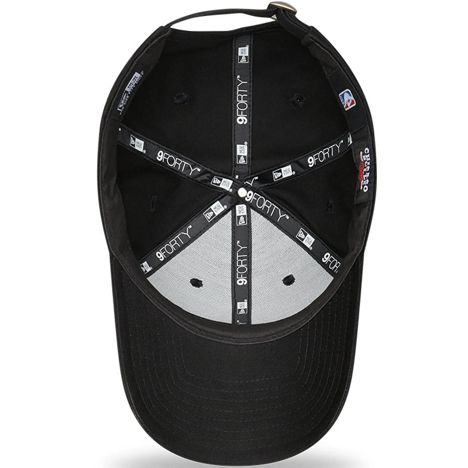 New Era Mens Chicago Bulls 9FORTY NBA Logo Infill Baseball Cap - Black