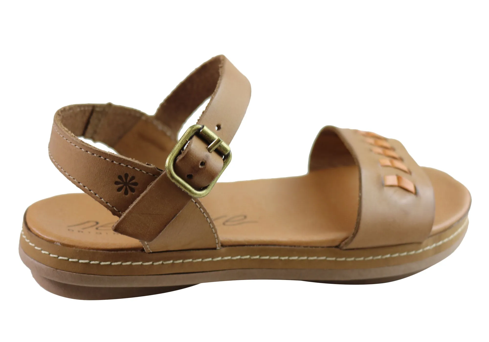 New Face Paradise Womens Comfortable Leather Sandals Made In Brazil