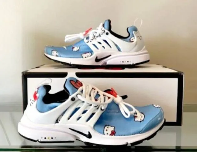 New nike air presto qs x hello kitty 2022 sneakers women's 7.5  men 6 dv3770-400