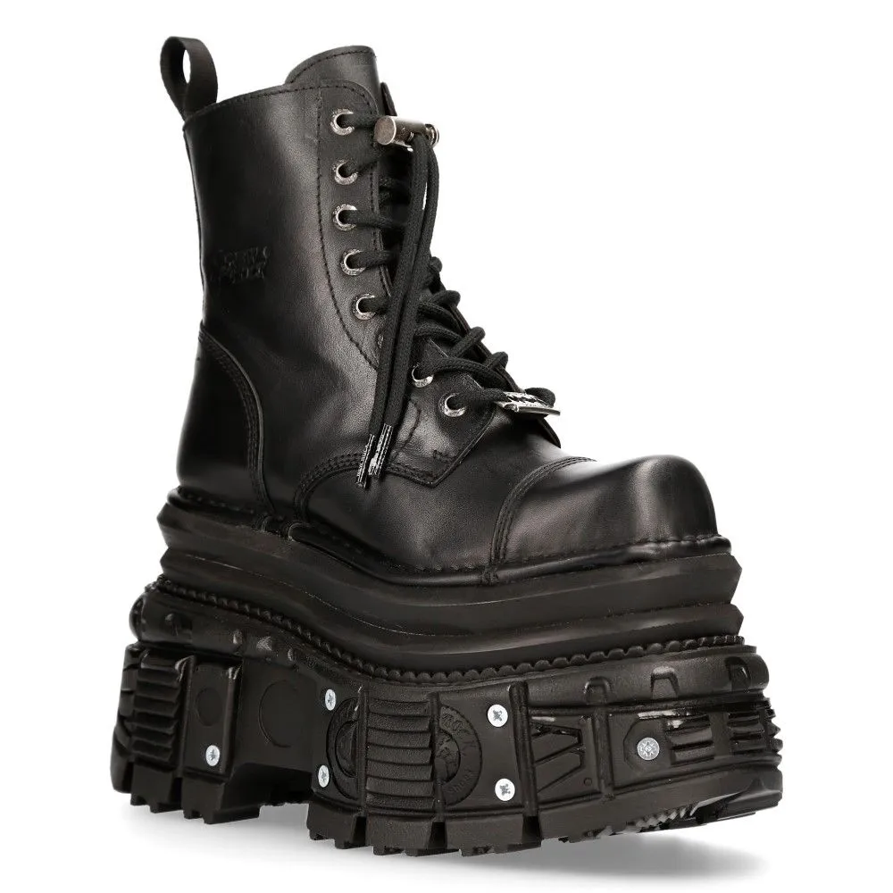 NEW ROCK - MILI083CCT-C4 Metallic Platform Military Boots