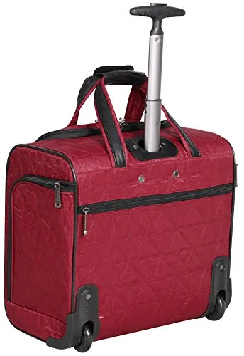 Nicole Miller Signature Quilt Under Seat Bag Carry On (Burgundy)