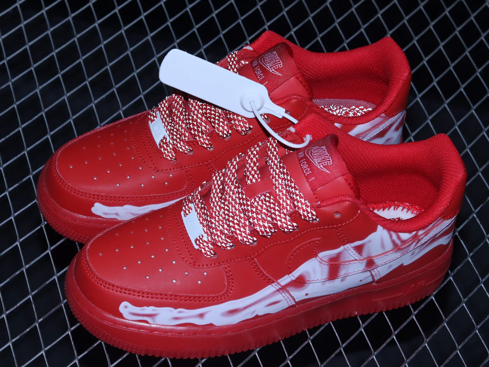 Nike Air Force 1 07 Low Red Skeleton White CU8067-600