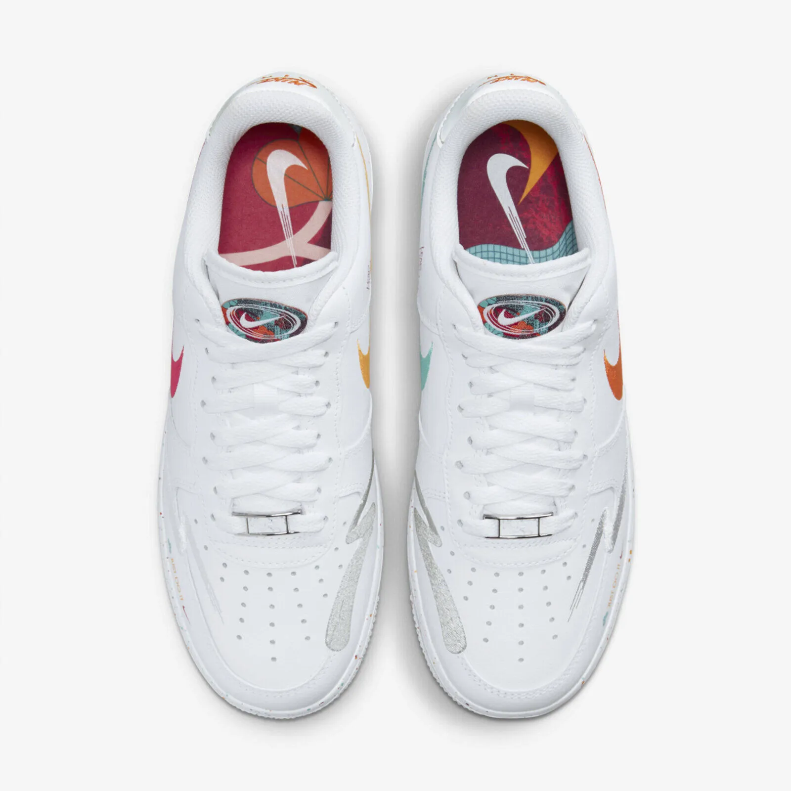 Nike Air Force 1 07 LX White Washed Teal Safety Orange FD4622-161