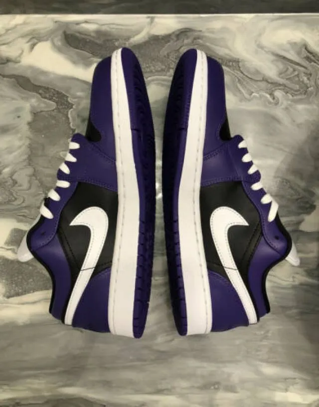 Nike air jordan 1 low court purple black white