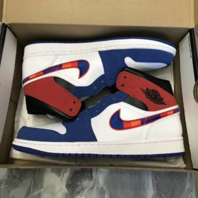 Nike air jordan 1 mid multicolor swoosh