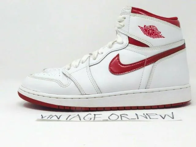 Nike air jordan i 1 retro high 2017 metallic red bg gs 575441-103 sz 7y
