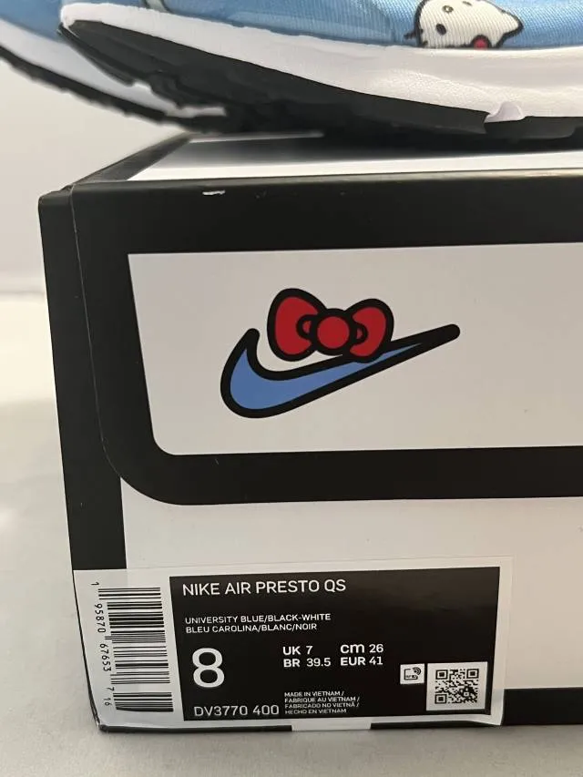 Nike air presto hello kitty university blue new in box