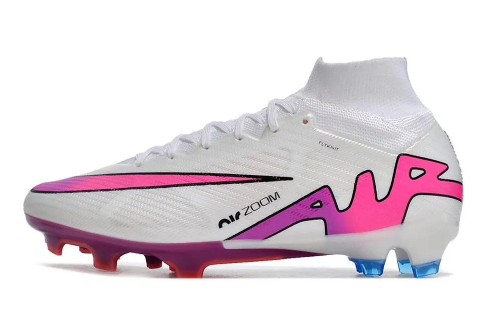 Nike Air Zoom Mercurial Superfly 9 Elite FG - White/Pink/Flash Crimson/Hyper Blue