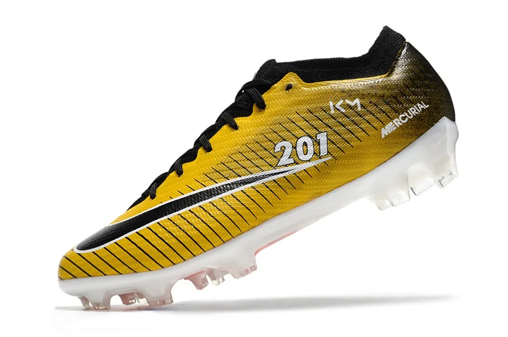 Nike Air Zoom Mercurial Vapor 15 Elite FG KM PSG Mbappe - Gold/Multi-Black/White