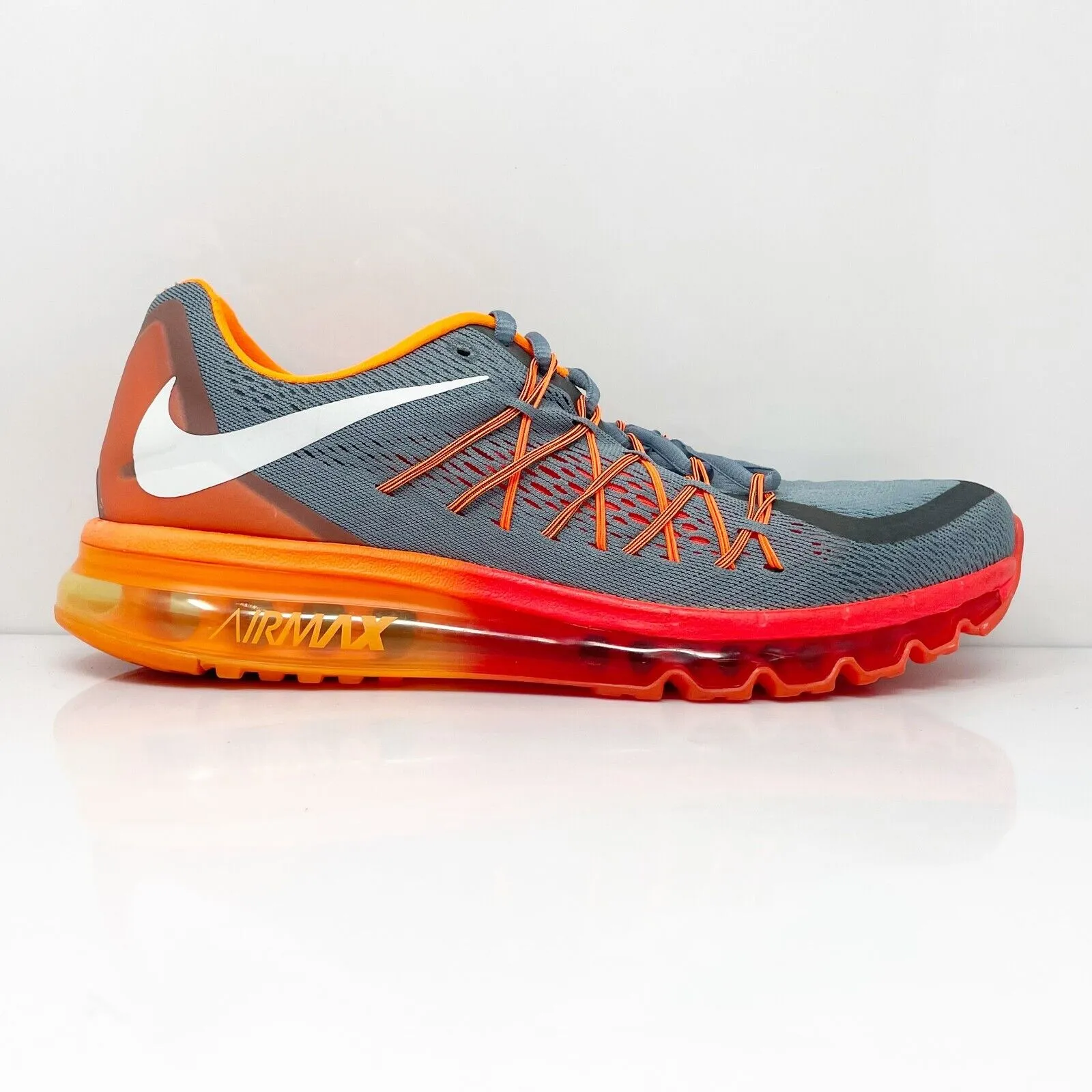 Nike Mens Air Max 2015 698902-418 Gray Running Shoes Sneakers Size 12