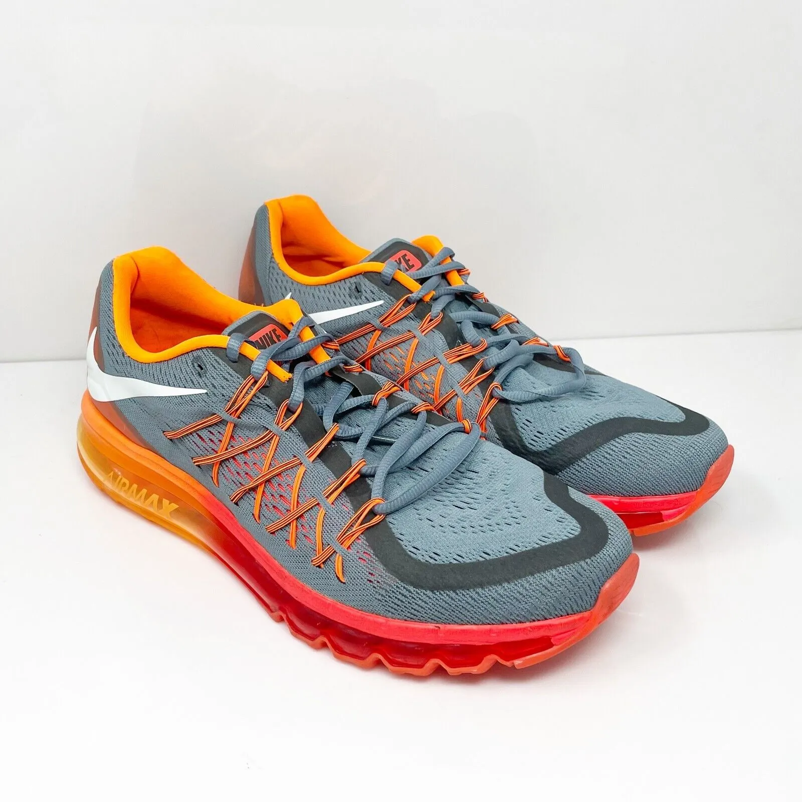 Nike Mens Air Max 2015 698902-418 Gray Running Shoes Sneakers Size 12