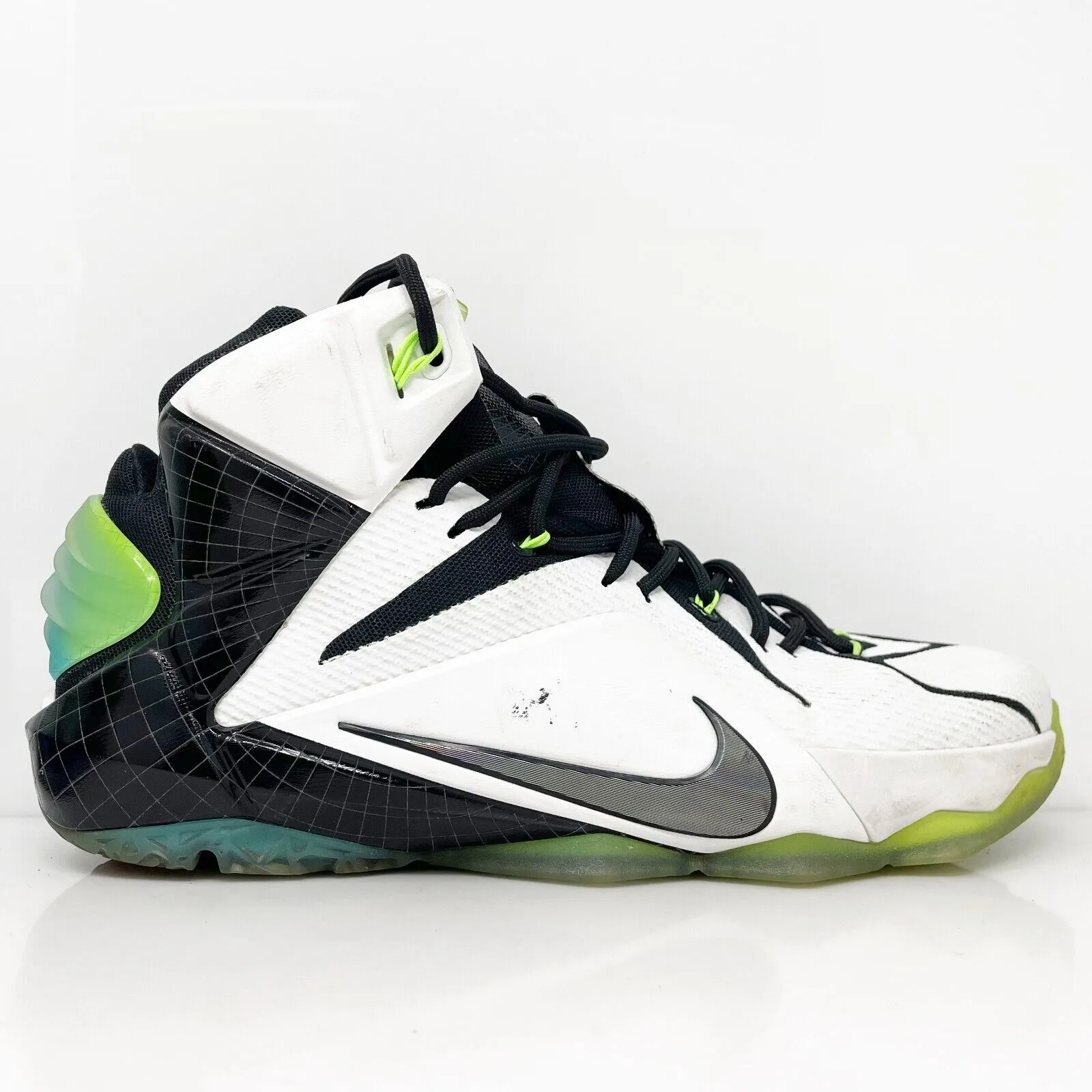 Nike Mens LeBron 12 742549-190 White Basketball Shoes Sneakers Size 12