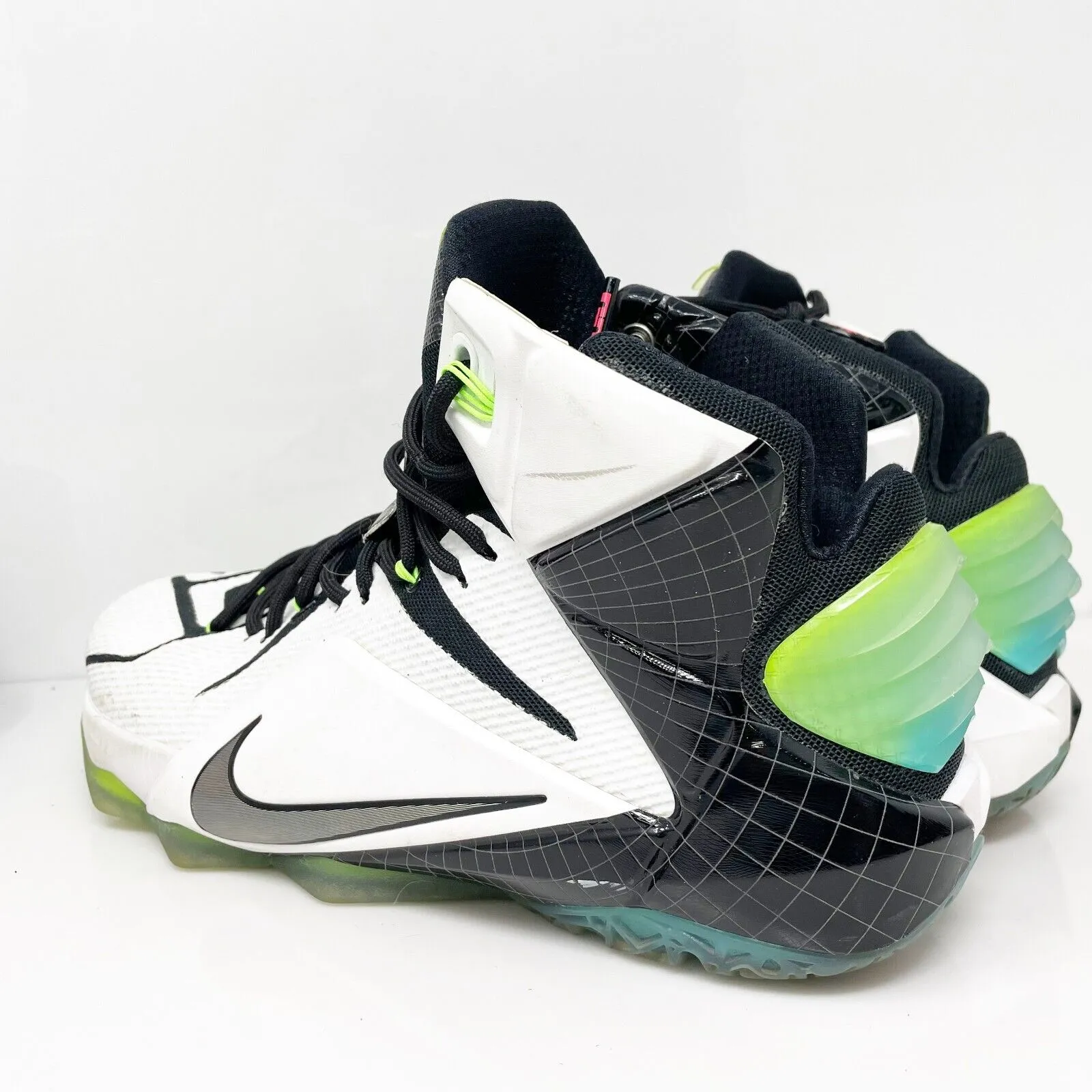 Nike Mens LeBron 12 742549-190 White Basketball Shoes Sneakers Size 12