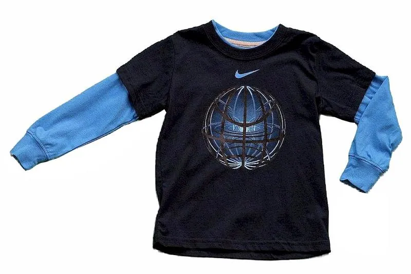 Nike Toddler Boy's Basketball & Check Logo Long Sleeve Shirt