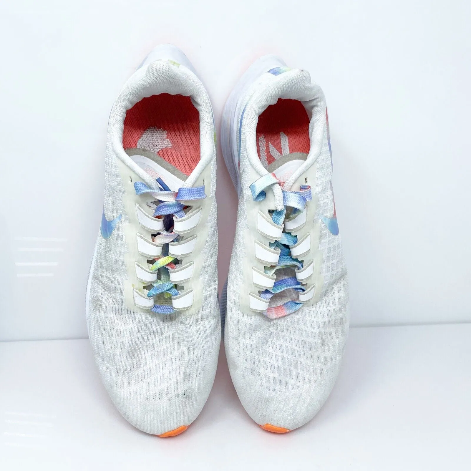 Nike Womens Air Zoom Pegasus 37 DD9667-100 White Running Shoes Sneakers Size 9