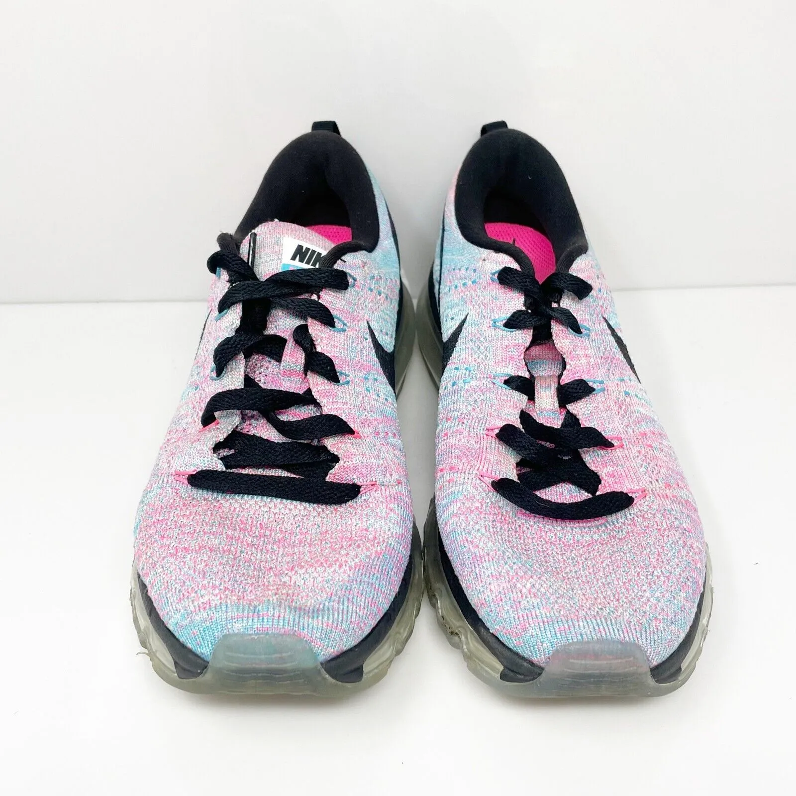 Nike Womens Flyknit Air Max 620659-104 Multicolor Running Shoes Sneakers Size 9