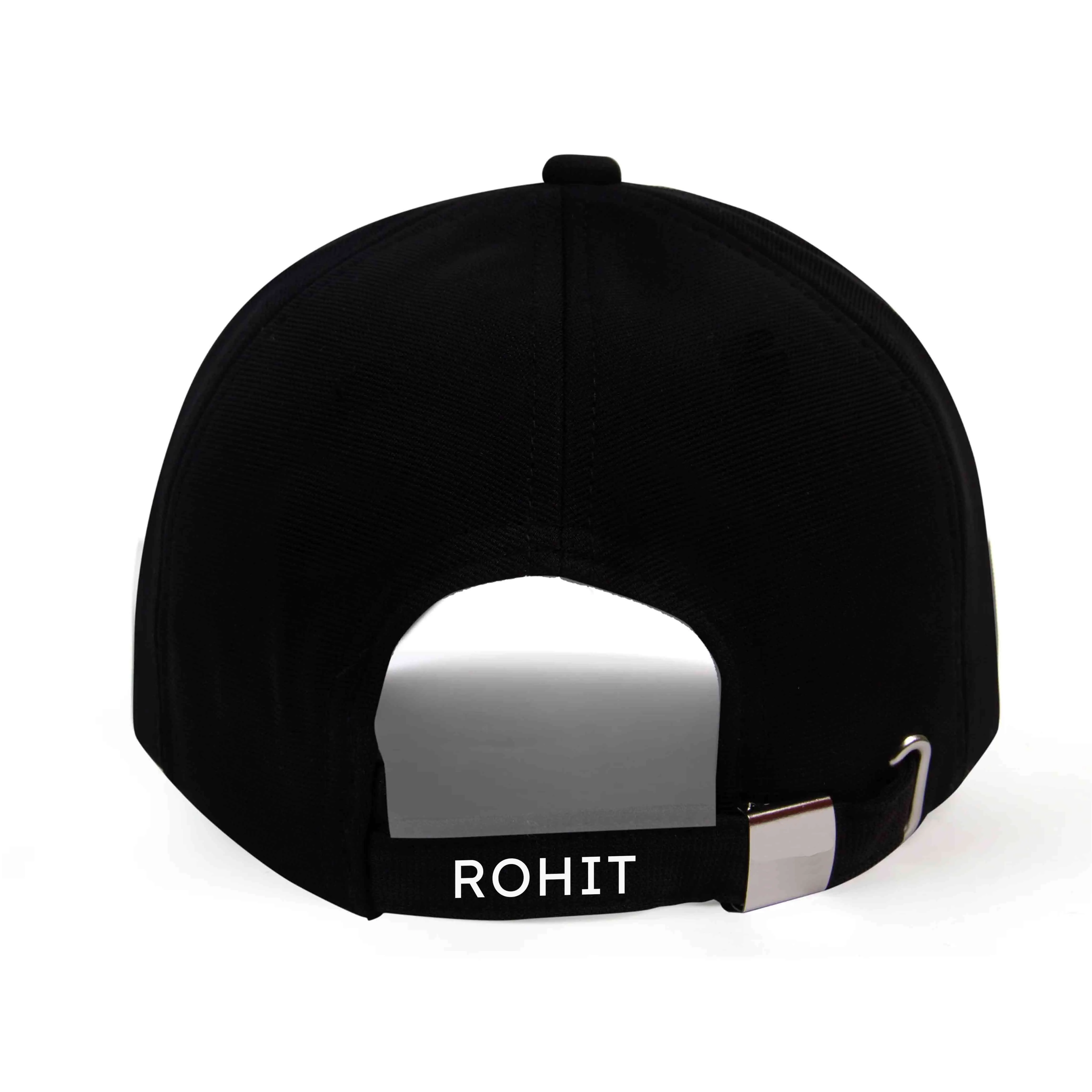 Nutcase Mens Black Cap - Personalized Name on Black Caps - Cricket