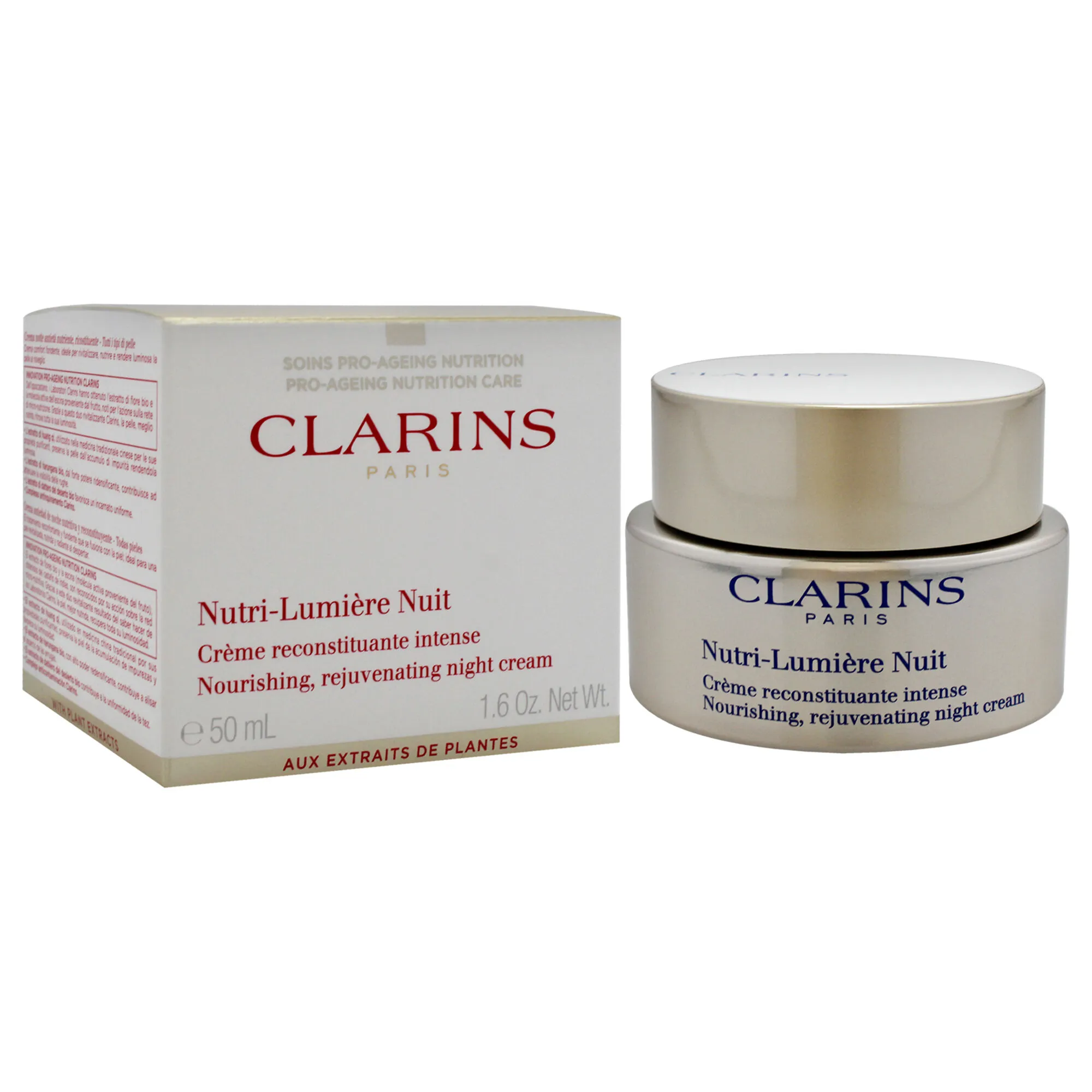 Nutri-Lumiere Night Cream by Clarins for Unisex - 1.6 oz Cream