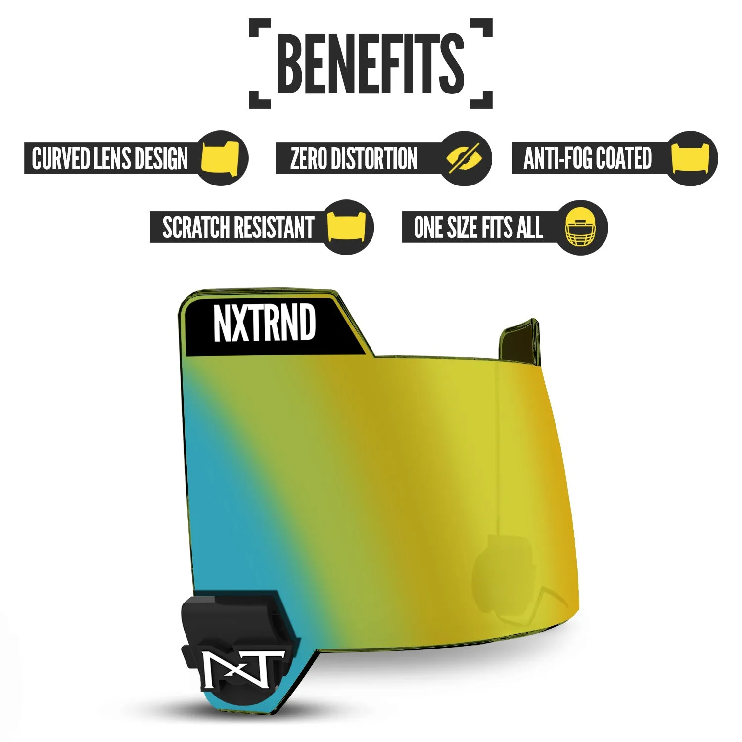 NXTRND VZR3 Football Visor Gold