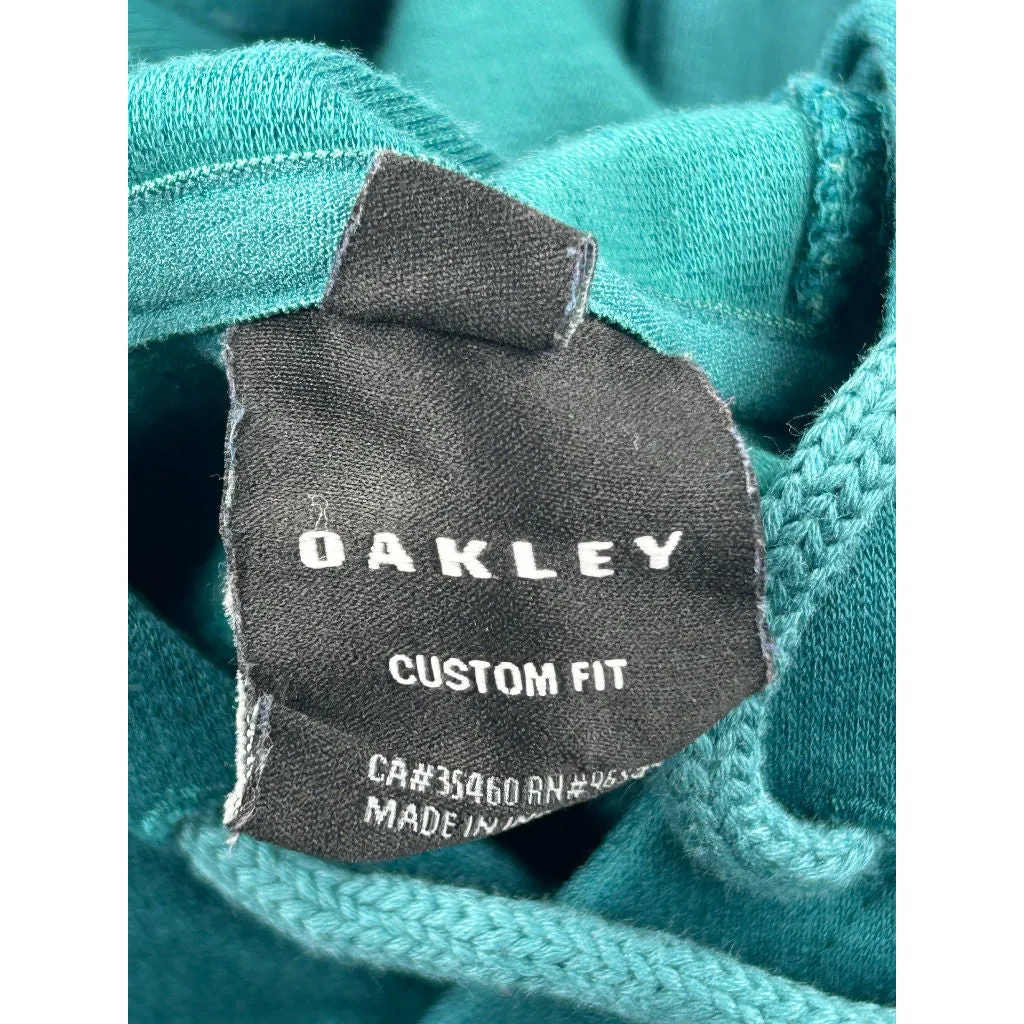 Oakley Custom Fit Hoodie - Large - Teal Polyester Blend