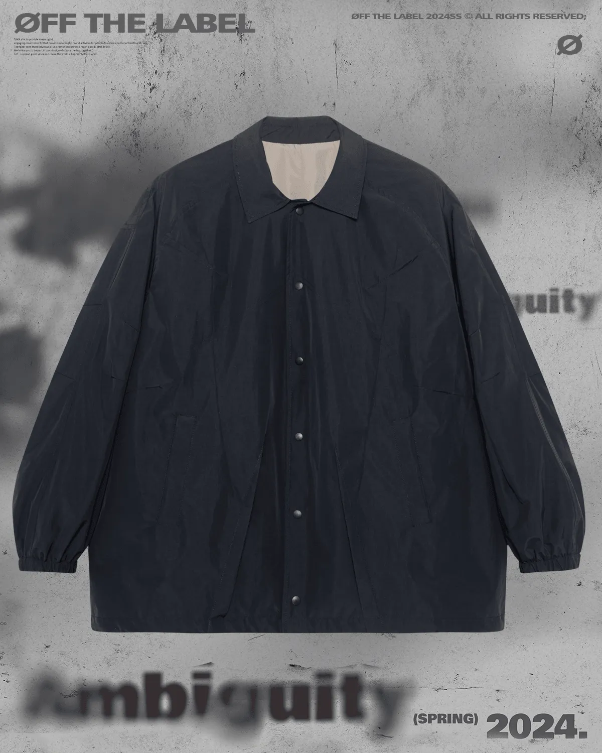 Off The Label  deconstruction coach jacket black