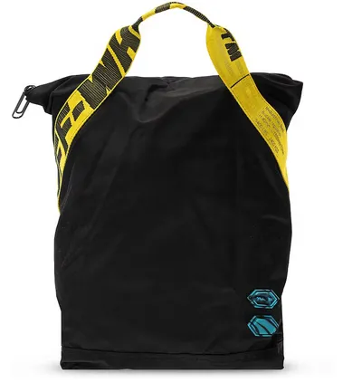 OFF-WHITE Printed Backpack Logo Applique Black/Yellow