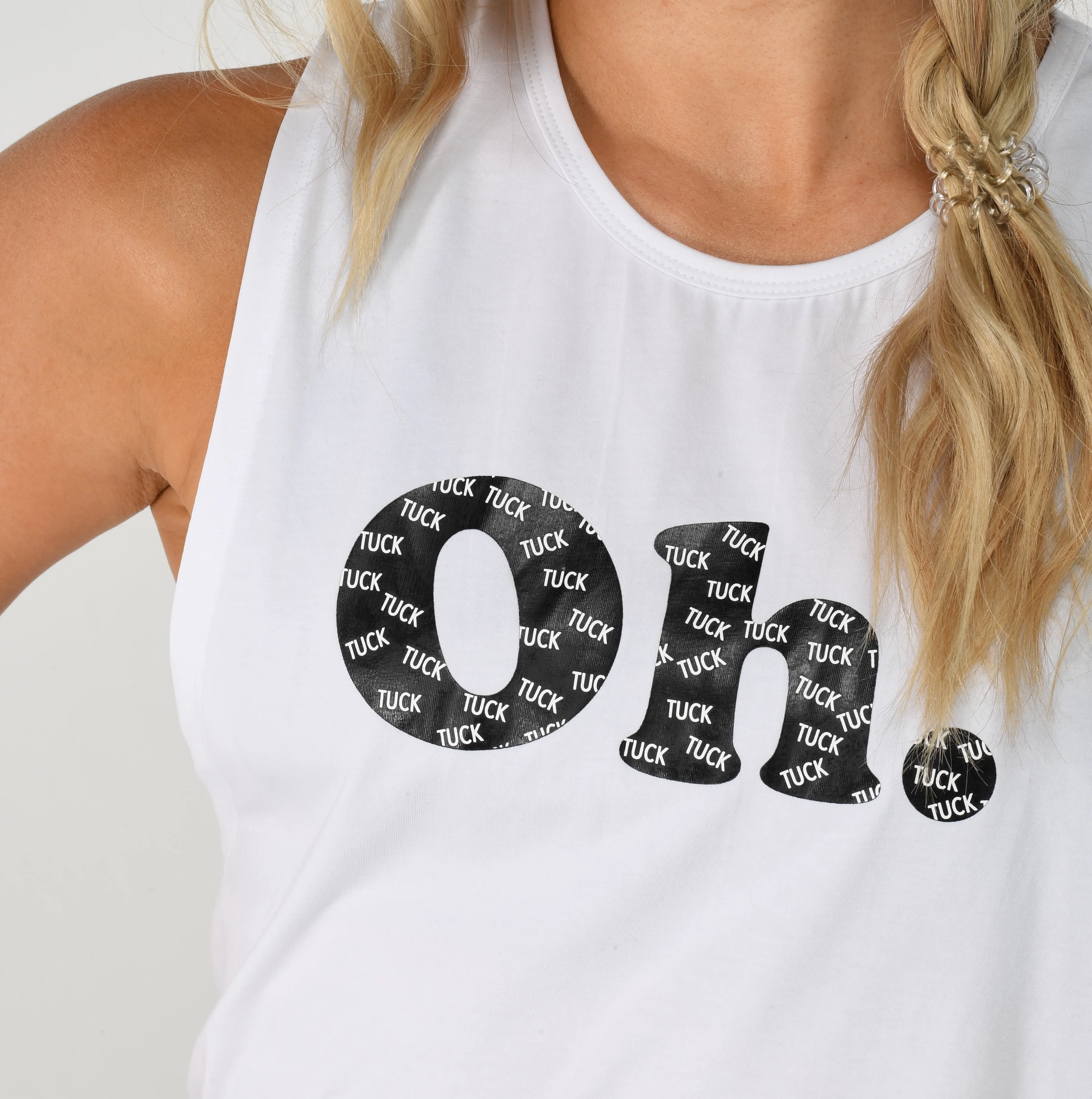 Oh. Tuck. Muscle Tank - White