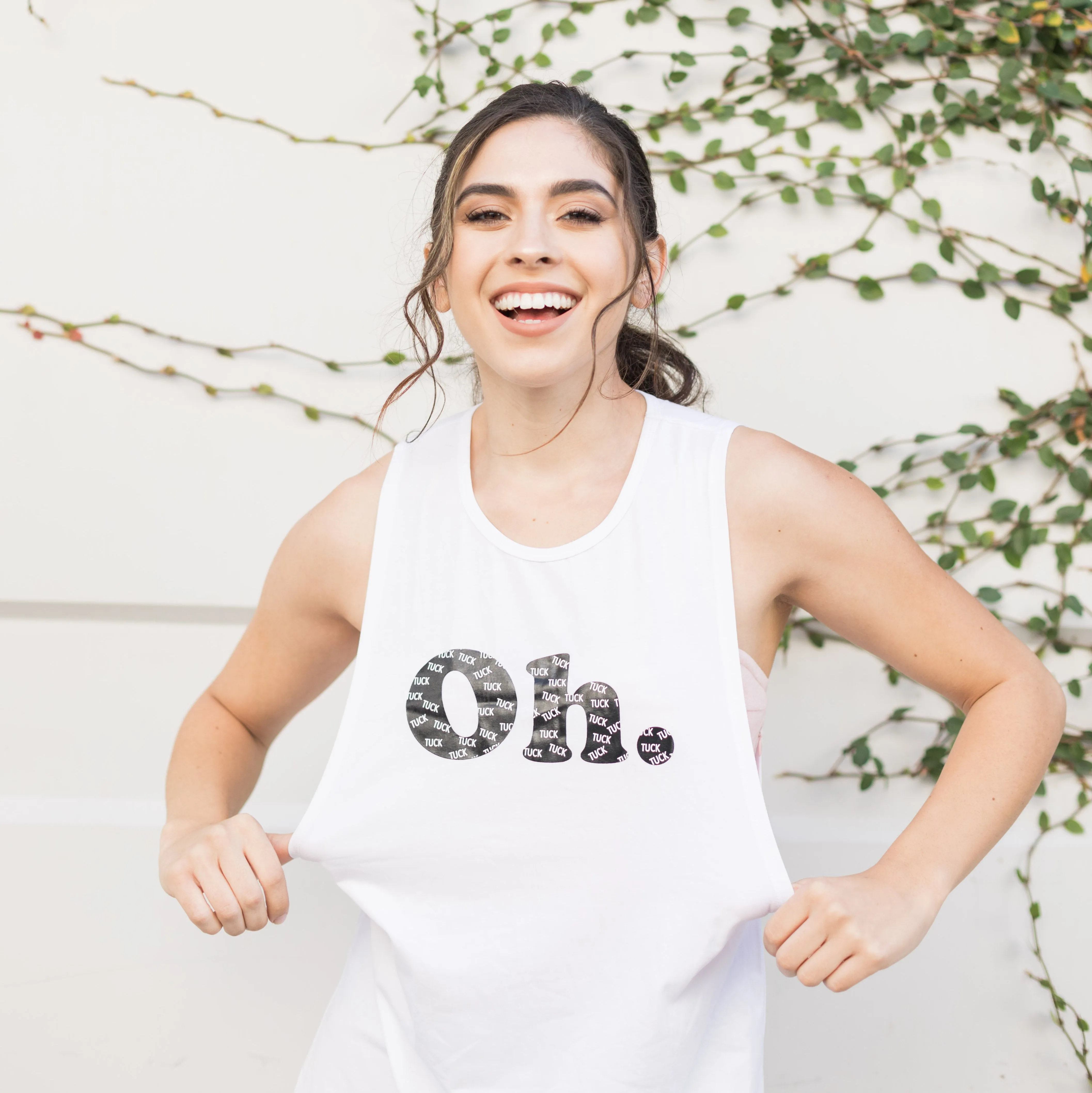 Oh. Tuck. Muscle Tank - White