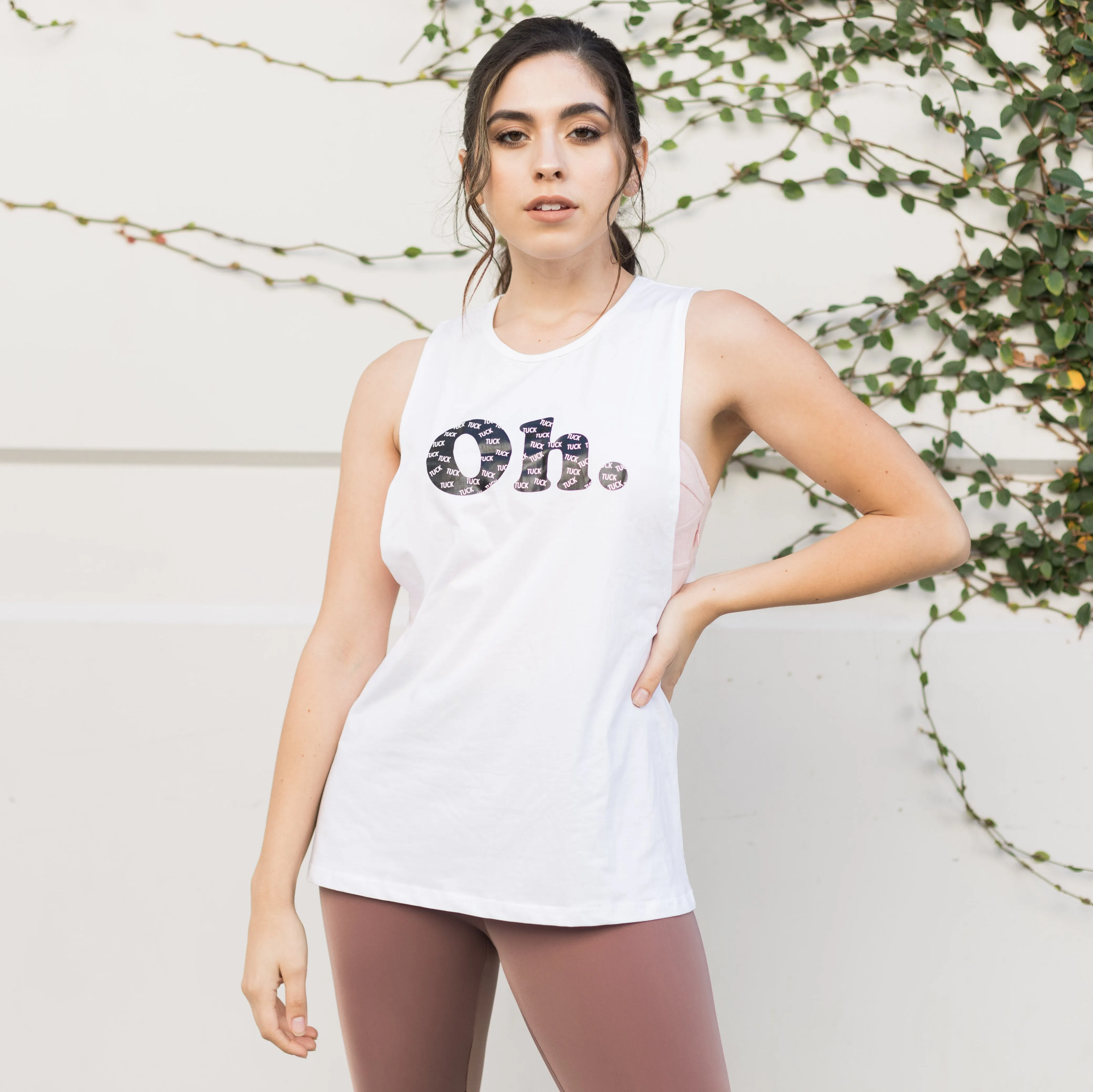 Oh. Tuck. Muscle Tank - White