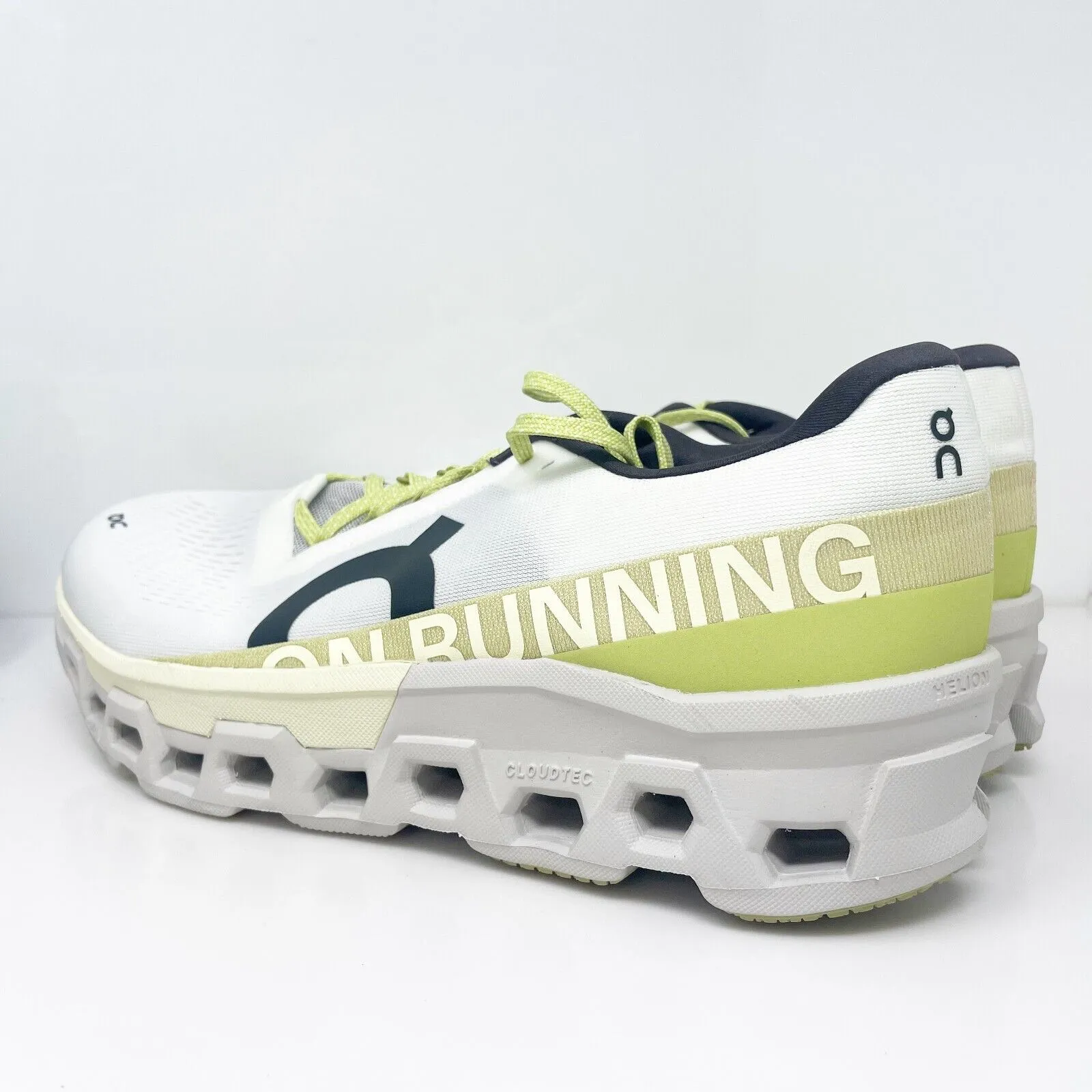 On Mens Cloudmonster 2 White Running Shoes Sneakers Size 12