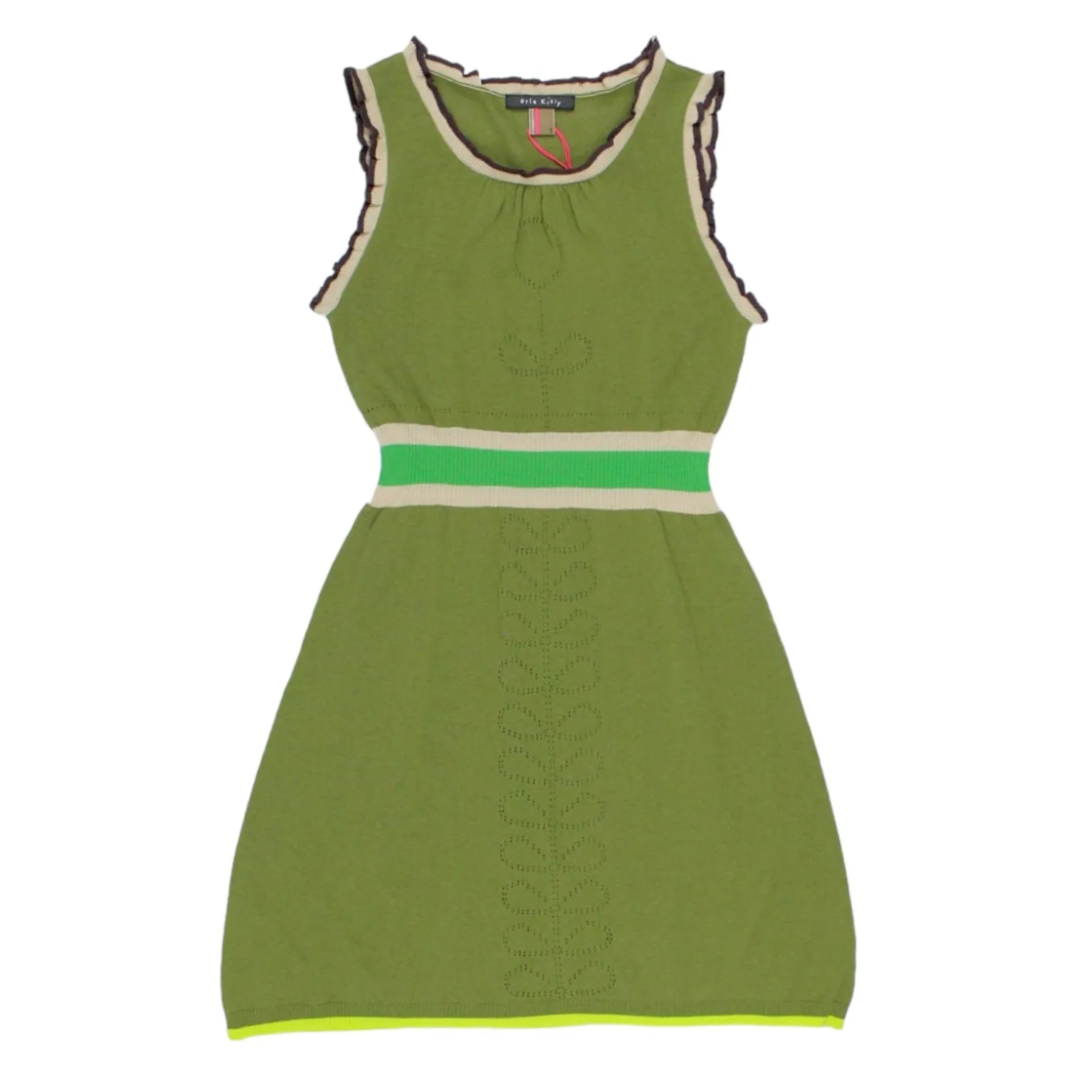 Orla Kiely Green Knit Vest Dress