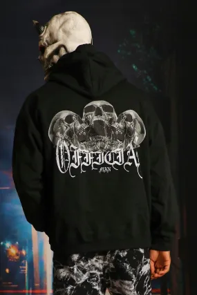 Oversized Halloween Official Man Skull Hoodie