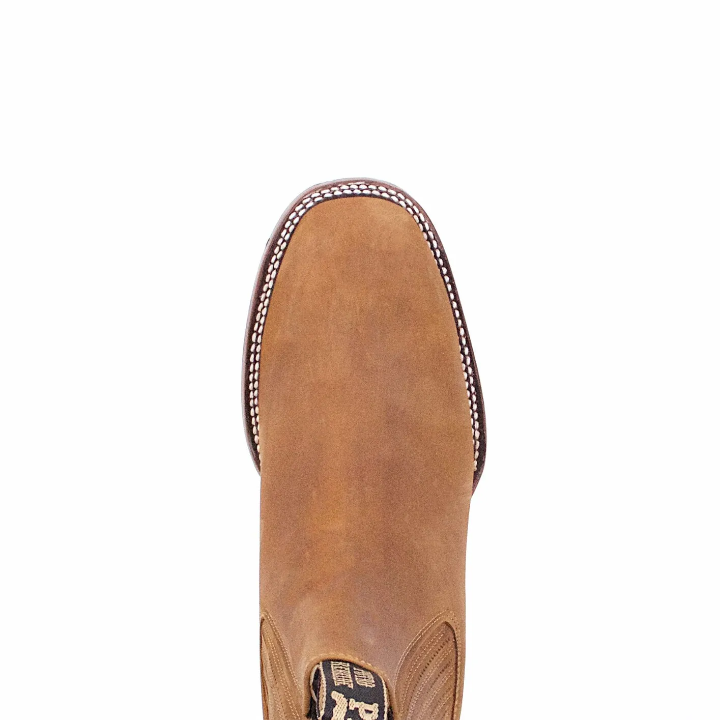Papaya Suede Charro Square Toe Boots
