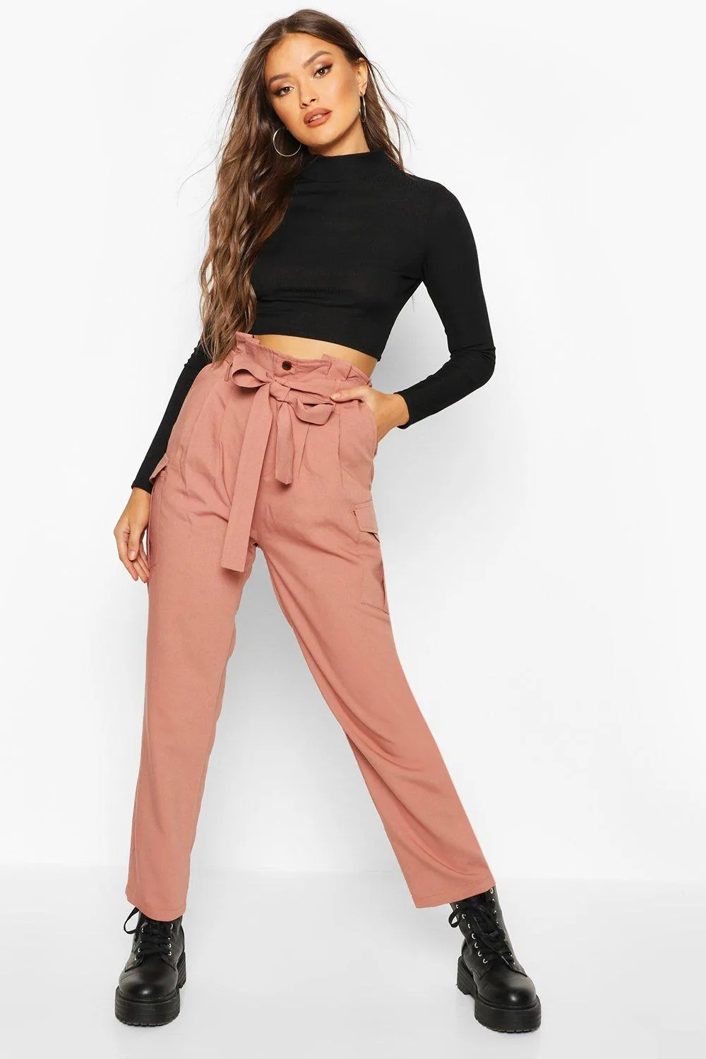 Paperbag Waist Cargo Pants