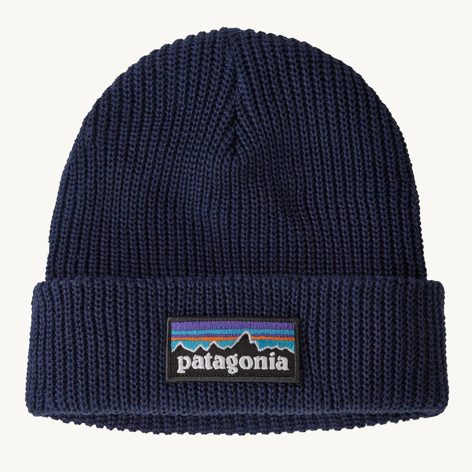 Patagonia Kids Logo Beanie Hat - P-6 Logo: New Navy