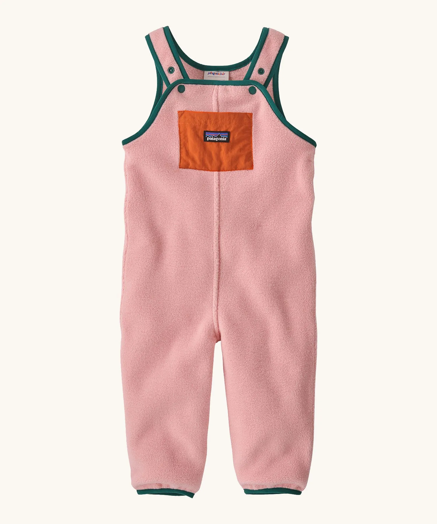 Patagonia Little Kids Synchilla Fleece Dungaree Overalls - Mallow Pink