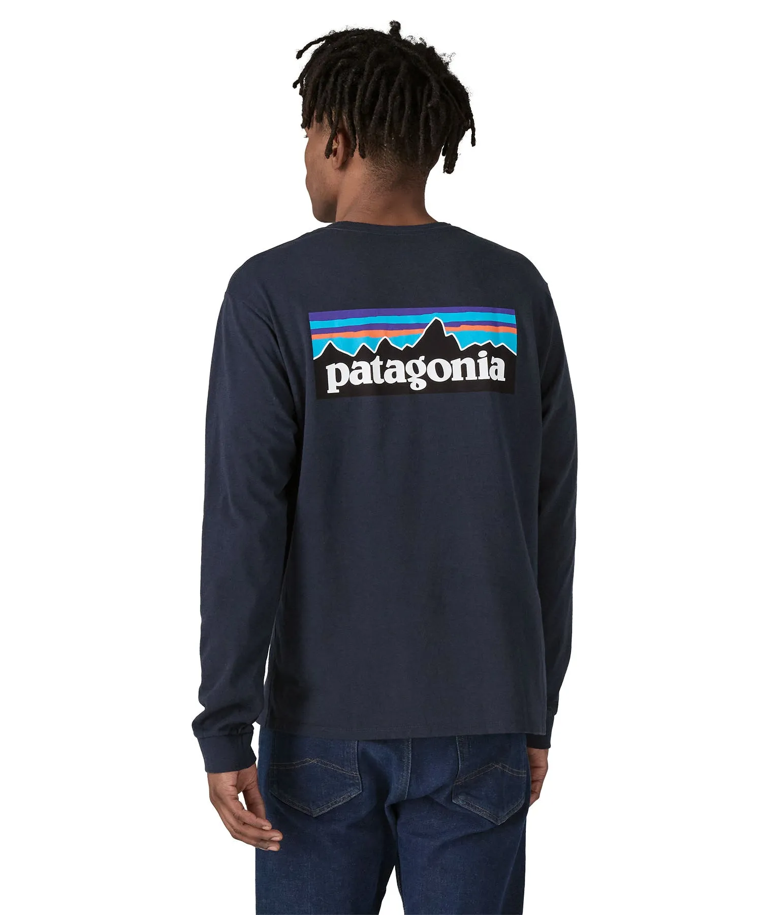 Patagonia L/S P-6 Logo Responsibili-Tee - New Navy