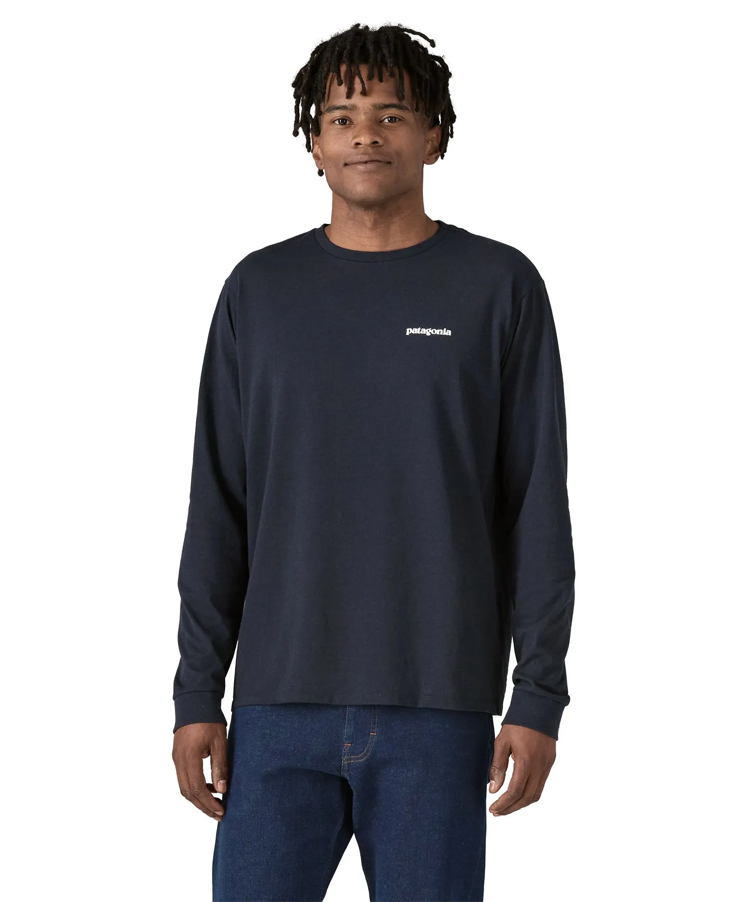 Patagonia L/S P-6 Logo Responsibili-Tee - New Navy