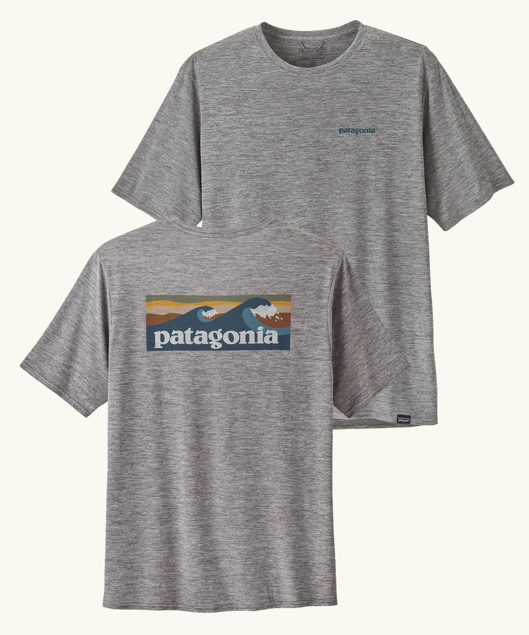 Patagonia Men's Capilene Cool Daily Graphic Shirt - Waters / Feather Grey