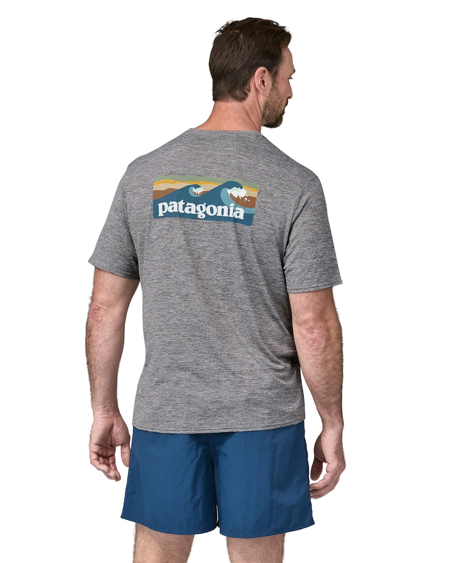 Patagonia Men's Capilene Cool Daily Graphic Shirt - Waters / Feather Grey