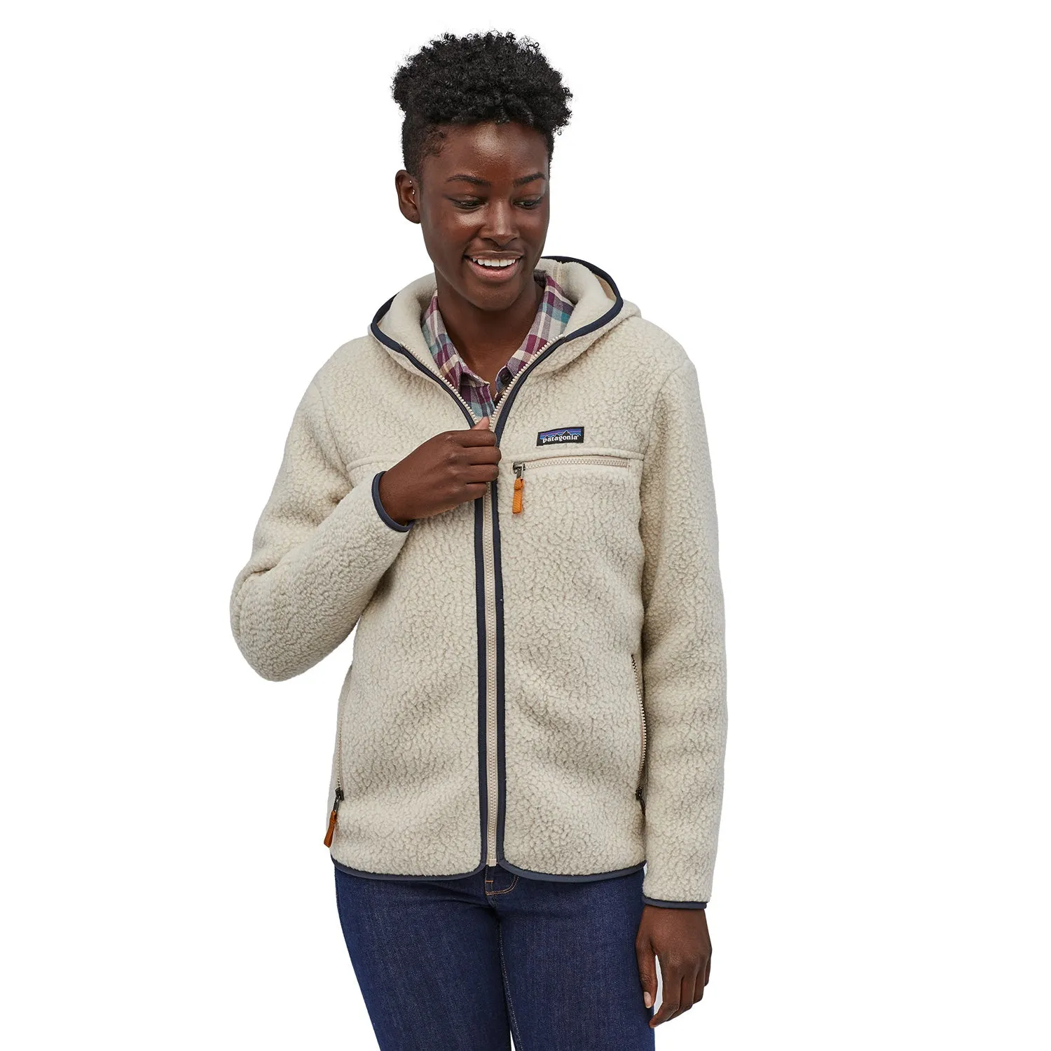 Patagonia Women's Retro Pile Fleece Hoody Jacket - Pelican