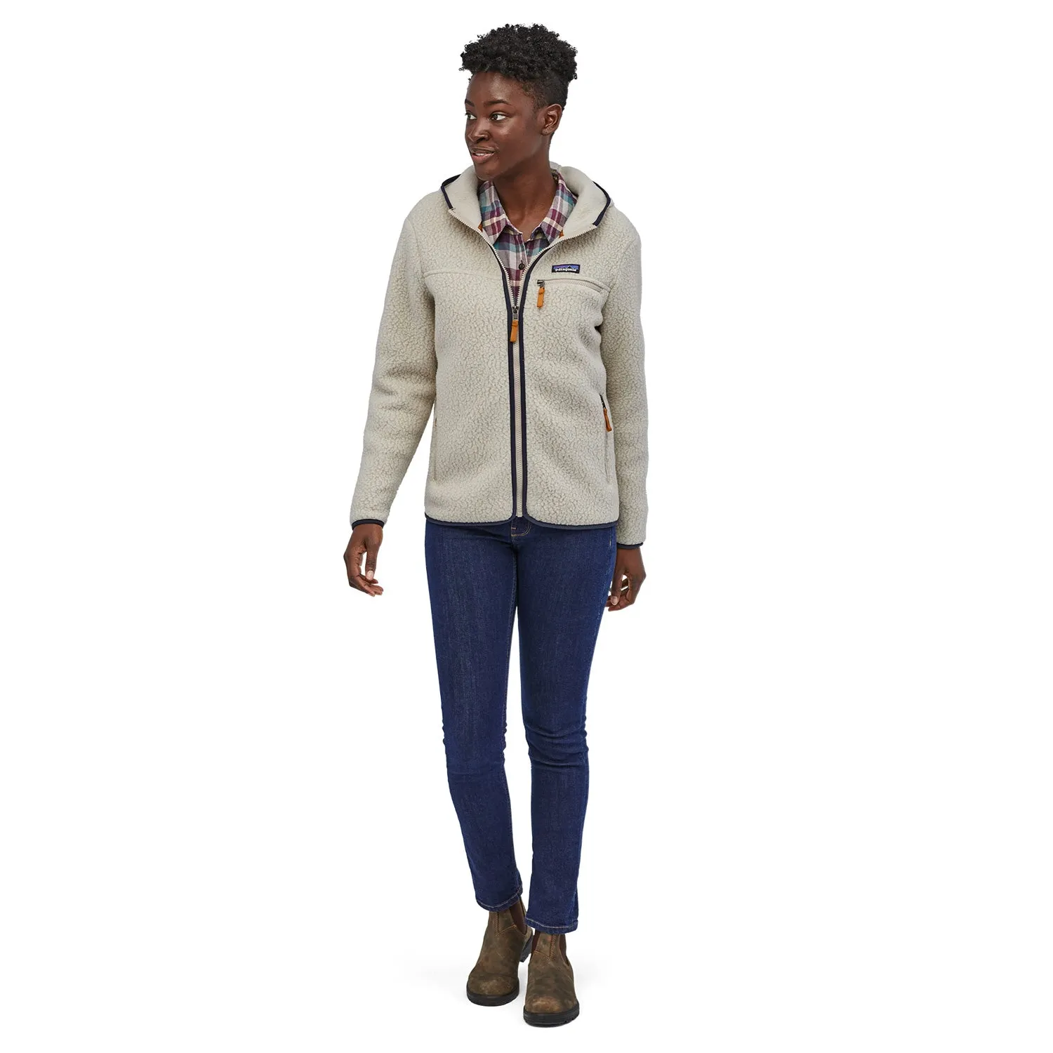 Patagonia Women's Retro Pile Fleece Hoody Jacket - Pelican