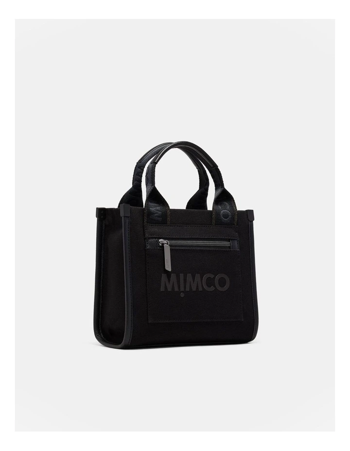 Patch Mini Tote Bag in Black Gunmetal