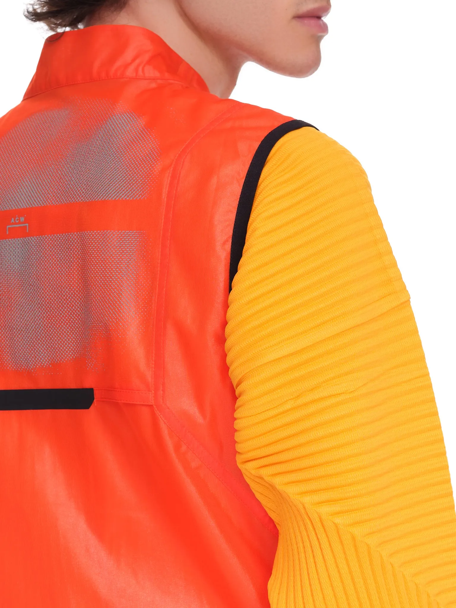 Patch Pocket Woven Vest (ACWMO076-RICH-ORANGE)