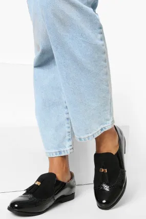 Patent Tassel Detail Loafers