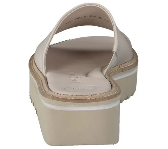 paul green mules plateforme femme avec semelle intérieure super douce chaussures de ville 7914-00 beige