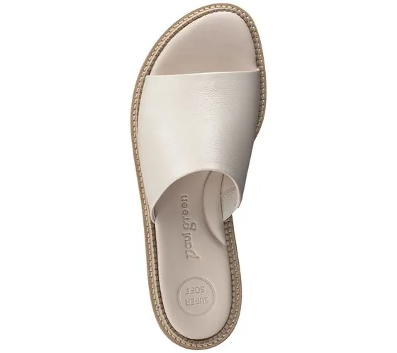 paul green mules plateforme femme avec semelle intérieure super douce chaussures de ville 7914-00 beige