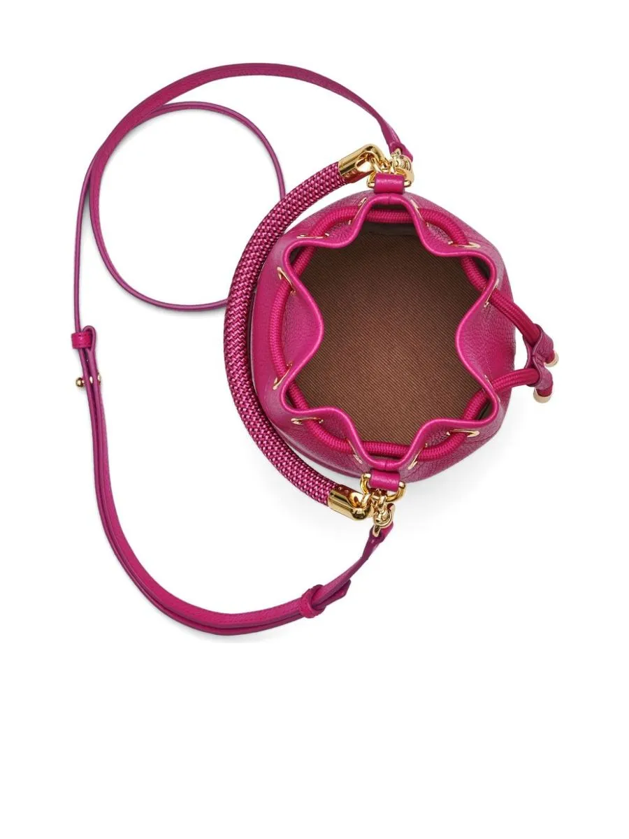 Pebbled Texture Leather Shoulder Bag